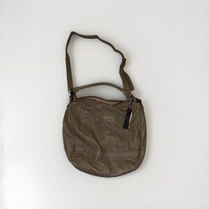 NWT Liebeskind Berlin Leather Two Way Crossbody Shoulder Bag Dark Taupe